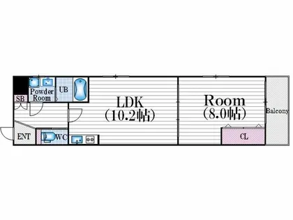アルビオン西梅田【4階】の間取り