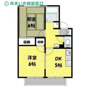 愛知県額田郡幸田町大字深溝字三角田【アパート】の間取り
