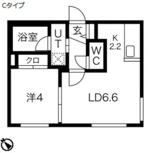 輝和(KIWA) 仮)平岸4条16丁目MS【103号室】の間取り