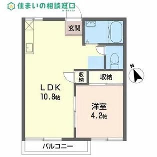 愛知県岡崎市矢作町字小河原【アパート】の間取り