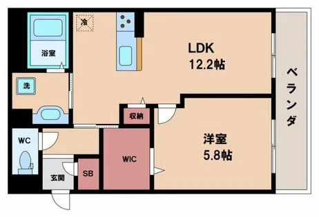 La Suite上町台【1階】の間取り