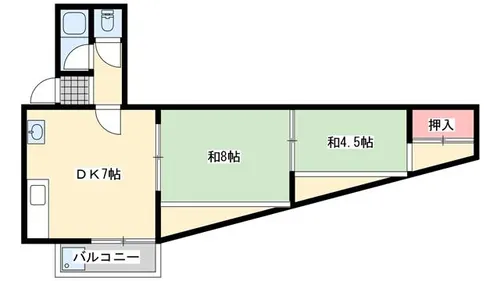 インタービレッジ伊伝居【203号室】の間取り