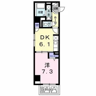 トレスオハス稲葉荘【204号室】の間取り