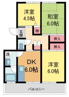 仁川マンション【407号室】の間取り