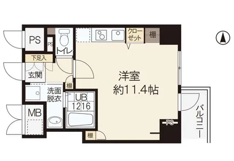 ルーセントオーデン難波【3階】の間取り