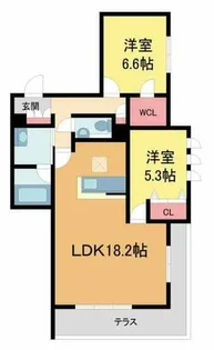 セントリビエ上甲子園【101号室】の間取り