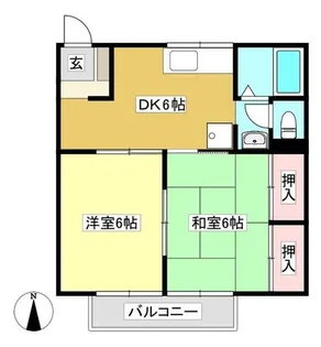ハミング小林A【101号室】の間取り