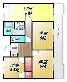 グランドハイツ春日台【3階】の間取り