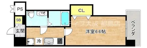 大阪府大阪市都島区中野町2丁目【マンション】の間取り