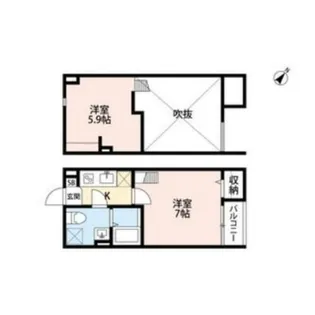 大阪府大阪市平野区加美南5丁目【アパート】の間取り