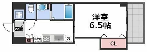 アパルト谷町【6階】の間取り