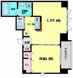 マルベリーモラダ【6階】の間取り