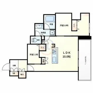 アーバネックス天満橋Front【13階】の間取り