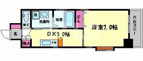 メゾン・デ・ノムラ島之内【9階】の間取り