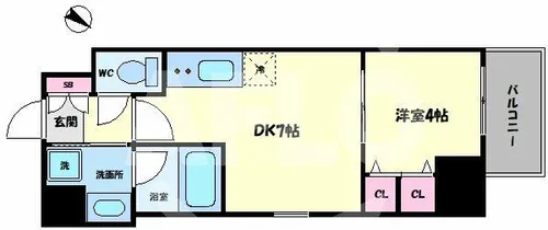 アーバネックス京橋【7階】の間取り
