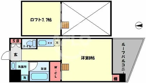 グランフォース【6階】の間取り