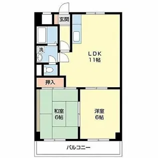第2ルネみなと【304号室】の間取り