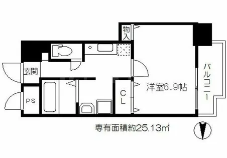 SWISS難波西【11階】の間取り