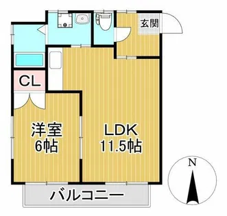 ソレイユ諏訪野【3階】の間取り
