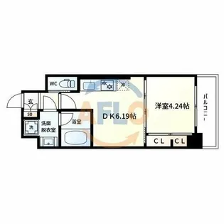 プレジオ恵美須【3階】の間取り