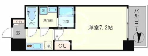LUMINOUS桜川【10階】の間取り