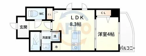 幸 court tsukamoto【7階】の間取り