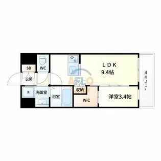 セレニテ江坂ミラク【10階】の間取り