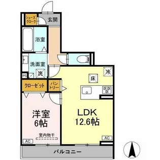 アーブル 西岩田【1階】の間取り