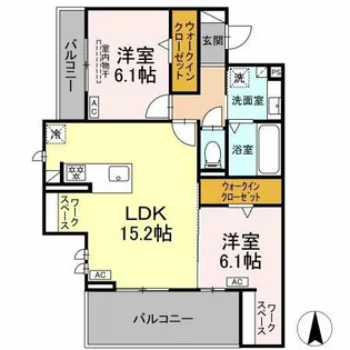 アーブル 西岩田【2階】の間取り