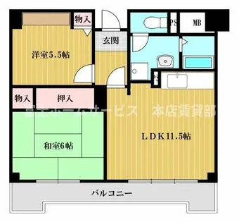 アロースあびこ【506号室】の間取り