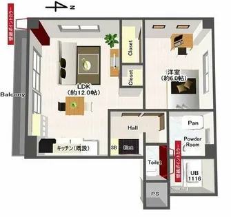 エレガンス・テンヨー【4階】の間取り