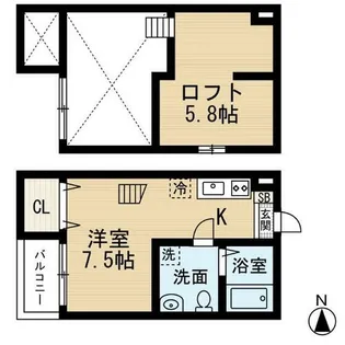 シャンティ中島【1階】の間取り
