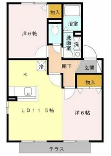 大阪府堺市北区北花田町2丁【アパート】の間取り