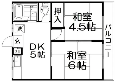 船橋良野マンション【2階】の間取り
