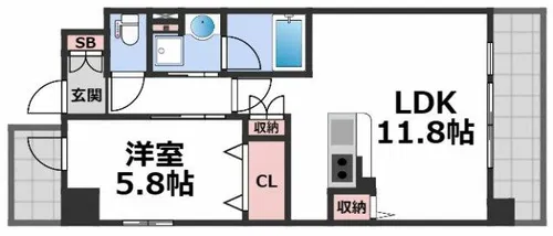 リップル布施イーストII【3階】の間取り