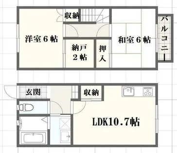 フレンドめが【1階】の間取り