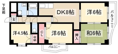ブルーム滝子【403号室】の間取り