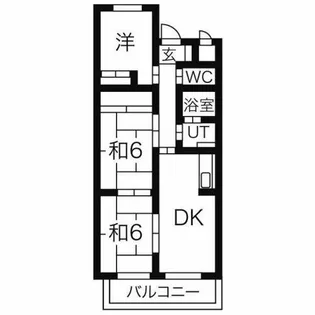 メゾン浪打【4階】の間取り