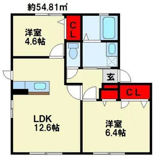 スペリオール D棟【2階】の間取り