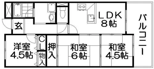 長楽ビル【8階】の間取り