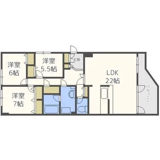 イーホライズン旭山【2階】の間取り