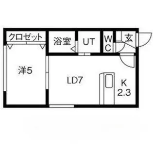 グランドサクセス南大通【4階】の間取り
