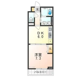 ベルウエスト【1階】の間取り