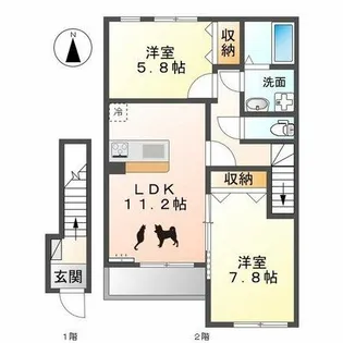 クレメール【2階】の間取り