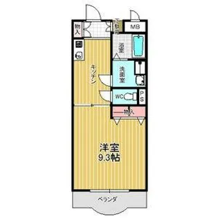 フォンティーヌ徳重【3階】の間取り