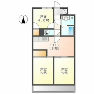 メゾン浪打【4階】の間取り