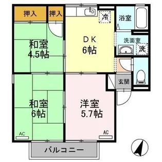 アーバン向山【201号室】の間取り