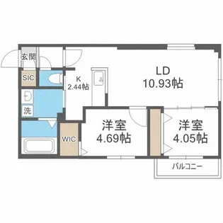 S-RESIDENCE琴似4条【3階】の間取り