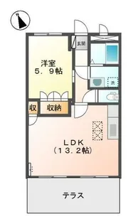 アベニール細江【1階】の間取り
