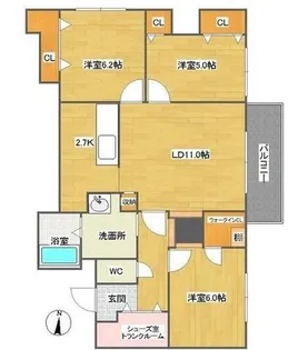 Partire Cent【9階】の間取り